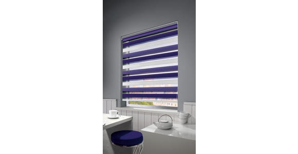 DOPPELROLLO 80/210 cm - Violett/Weiß, Basics, Textil (80/210cm) - Homeware