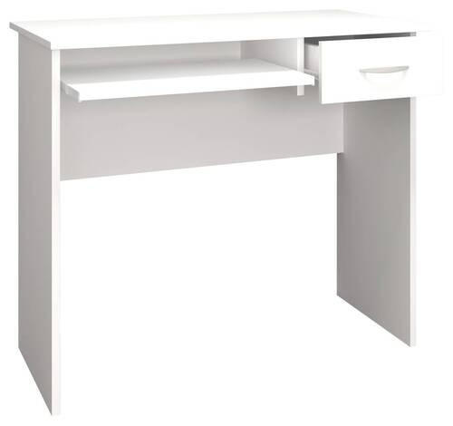 SCHREIBTISCH 85/50/75 cm  in Weiß  - Alufarben/Weiß, MODERN, Holzwerkstoff/Metall (85/50/75cm) - MID.YOU