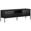 LOWBOARD Maggiore  in 154,5/52,4/39 cm  - Schwarz, Design, Holzwerkstoff/Metall (154,5/52,4/39cm) - Xora