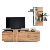 WOHNWAND 280/200/45 cm  in Eichefarben  280/200/45 cm    - Eichefarben/Nickelfarben, Design, Holz/Holzwerkstoff (280/200/45cm) - Livetastic