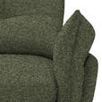 ECKSOFA in Bouclé Olivgrün  - Schwarz/Olivgrün, Design, Textil/Metall (220/250cm) - Xora