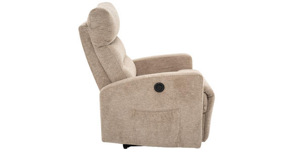 FERNSEHSESSEL  mit Webstoff Braun, Schwarz  - Schwarz/Braun, Design, Kunststoff/Textil (76/102/93cm) - Carryhome
