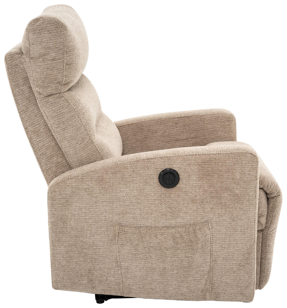 FERNSEHSESSEL  mit Webstoff Braun, Schwarz  - Schwarz/Braun, Design, Kunststoff/Textil (76/102/93cm) - Carryhome