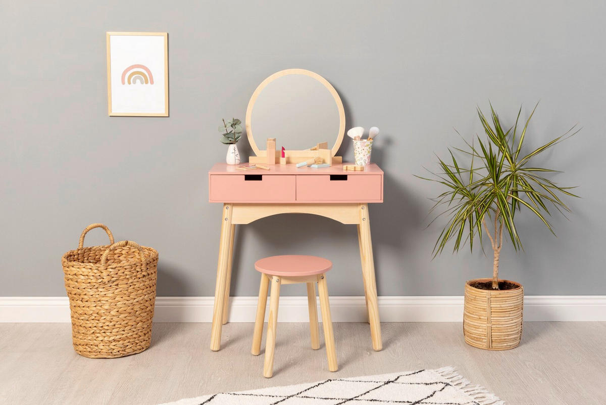 KINDER-STYLINGSET CALENDULA  - Altrosa/Naturfarben, Basics, Holz/Holzwerkstoff (60/34/98cm) - MUSTERKIND