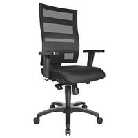 DREHSTUHL  in Netzbespannung, Mikrofaser Schwarz  - Schwarz, Design, Kunststoff/Textil (48/96-114/48cm) - Topstar