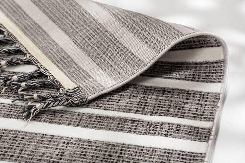 WEBTEPPICH 133/190 cm Grau, Weiß  - Weiß/Grau, Design, Textil (133/190cm) - Novel