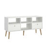 TV-MÖBEL i vit, ekfärgad  - vit/ekfärgad, Design, trämaterial (117,2/60,8/39,1cm) - Best Price