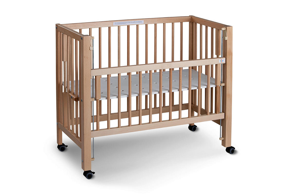 BEISTELLBETT Maxi  - Buchefarben, Basics, Holz/Kunststoff (94/56/94cm) - tiSsi