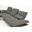 ECKSOFA in Flachgewebe Grau  - Schwarz/Grau, Design, Holz/Textil (159/314cm) - Dieter Knoll