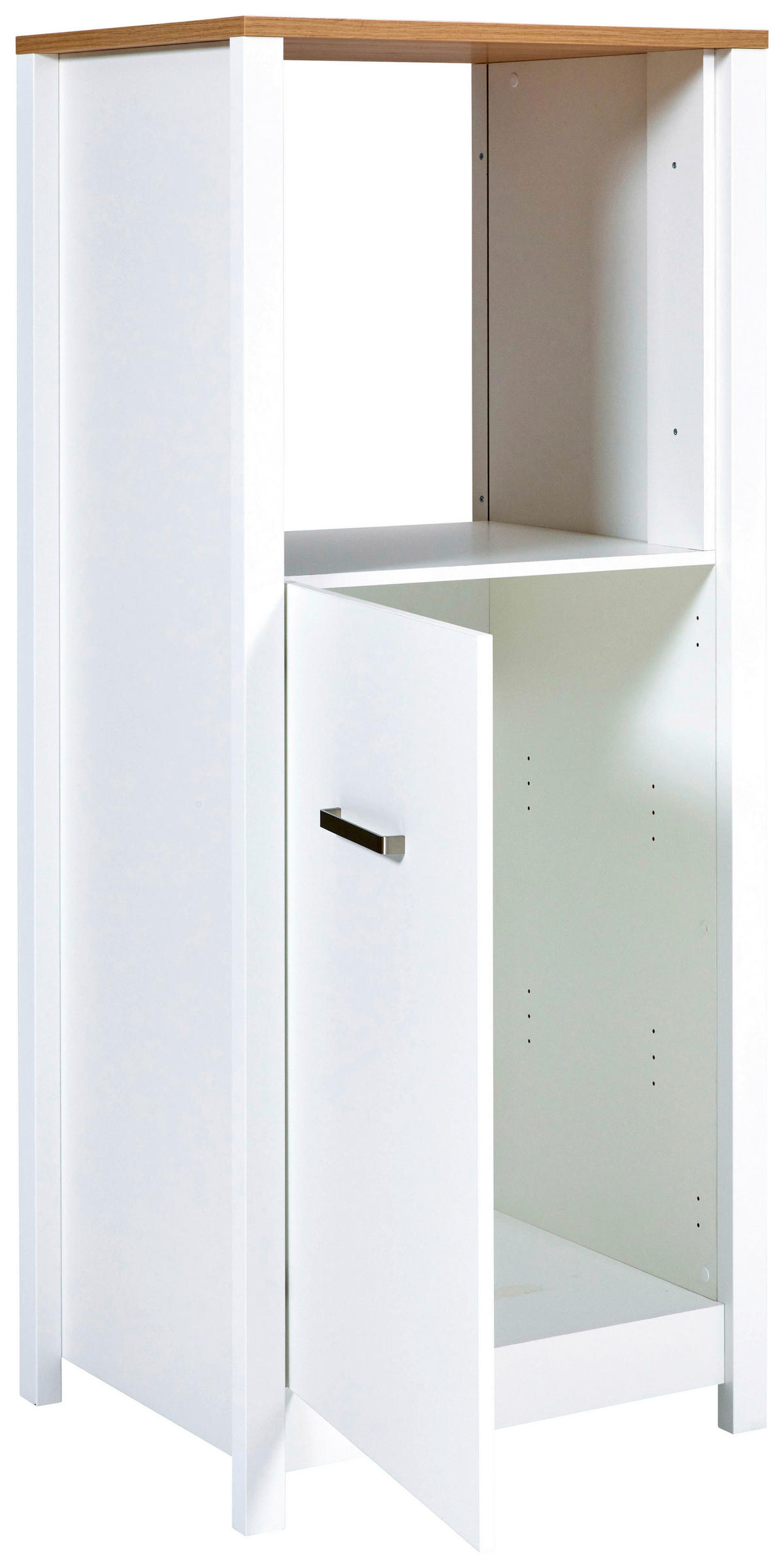 GERÄTEUMBAUSCHRANK 70/167/60 cm  in Weiß, Eiche Artisan  - Silberfarben/Weiß, MODERN, Holzwerkstoff/Metall (70/167/60cm) - home24