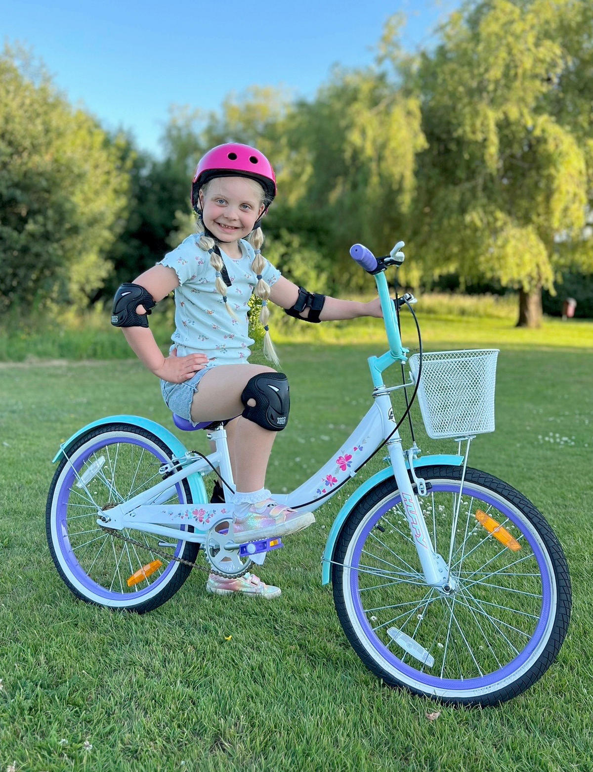 KINDERFAHRRAD 20 Zoll  - Lila, Basics, Metall (66/96.5/140.5cm)