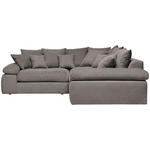 ECKSOFA in Webstoff Braun  284/284 cm  - Schwarz/Braun, Design, Kunststoff/Textil (284/284cm) - Carryhome