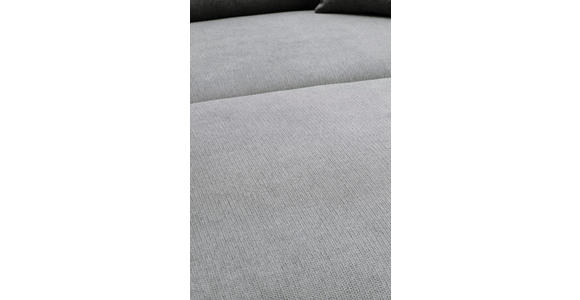 ECKSOFA  in Webstoff Grau  304/196 cm  - Schwarz/Grau, KONVENTIONELL, Textil/Metall (304/196cm) - Hom`in