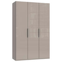 DREHTÜRENSCHRANK in Sahara  - Schwarz/Sahara, Konventionell, Glas/Holzwerkstoff (150/236/58cm) - Hom`in