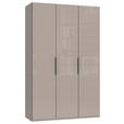 DREHTÜRENSCHRANK in Sahara - Schwarz/Sahara, KONVENTIONELL, Glas/Holzwerkstoff (150/236/58cm) - Hom`in