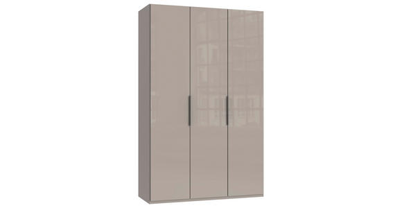 DREHTÜRENSCHRANK in Sahara - Schwarz/Sahara, KONVENTIONELL, Glas/Holzwerkstoff (150/236/58cm) - Hom`in