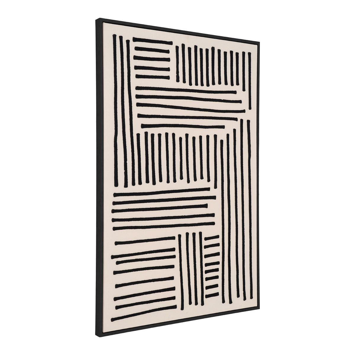 BILD 60/90/4 cm  - Beige/Schwarz, Design, Holzwerkstoff/Textil (60/90/4cm)