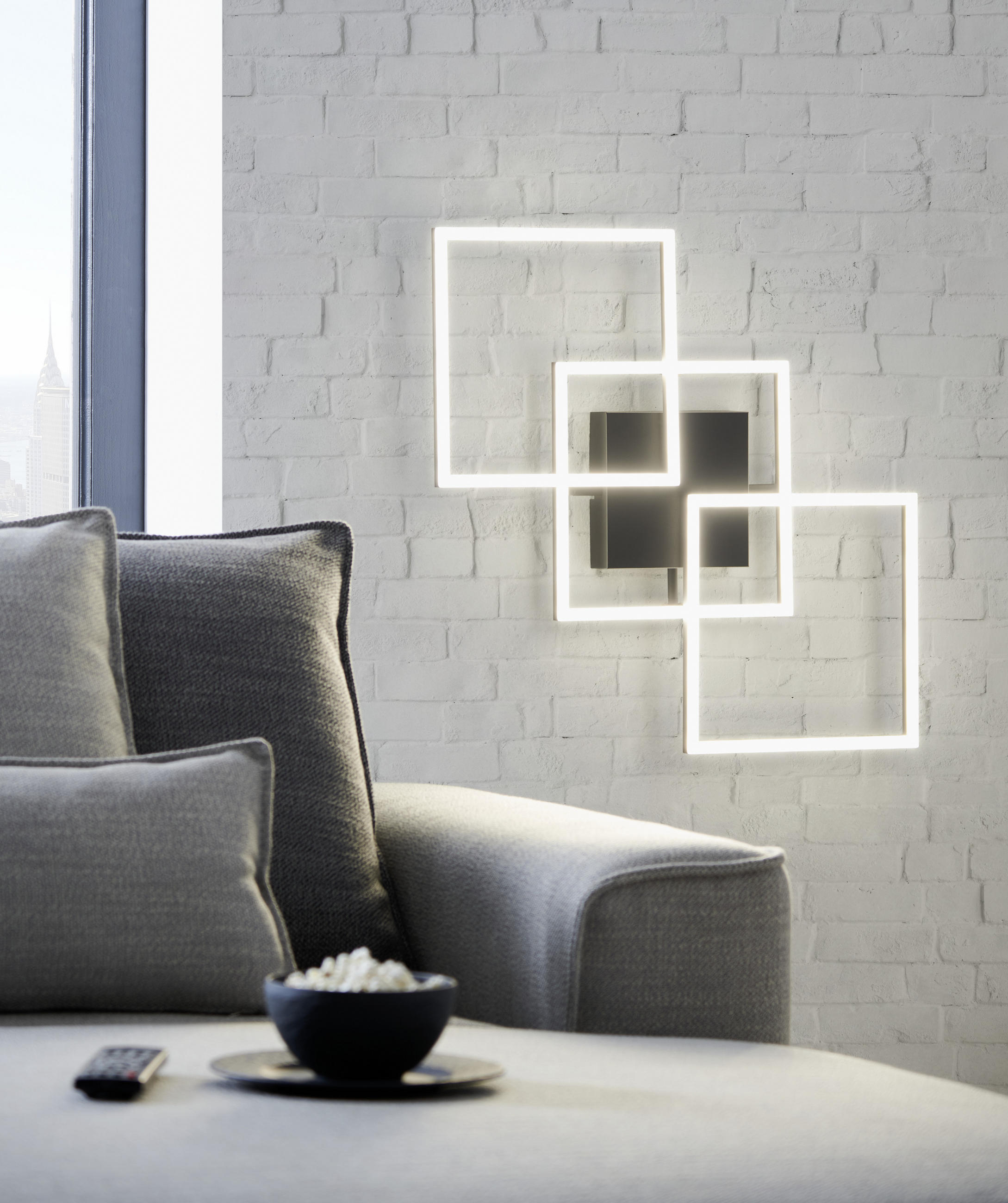 LED-DECKENLEUCHTE 75,5/37/6 cm   - Schwarz, Trend, Kunststoff/Metall (75,5/37/6cm) - Novel