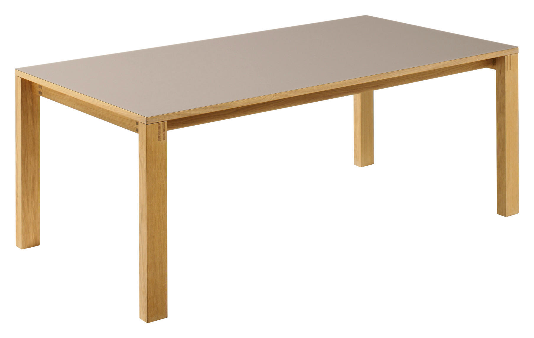 ESSTISCH in Holz, Glas 250/100/75 cm  - Taupe/Eichefarben, Design, Glas/Holz (250/100/75cm) - Team 7