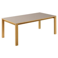 ESSTISCH in Holz, Glas 250/100/75 cm  - Taupe/Eichefarben, Design, Glas/Holz (250/100/75cm) - Team 7