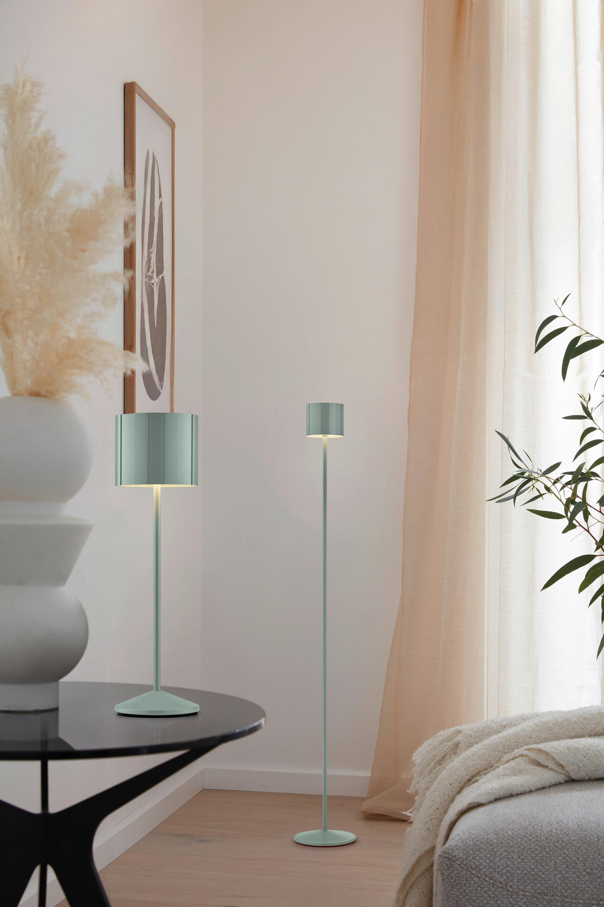 AKKU-STEHLEUCHTE Marisa 19/125 cm  - Grün, MODERN, Metall (19/125cm) - Musterring