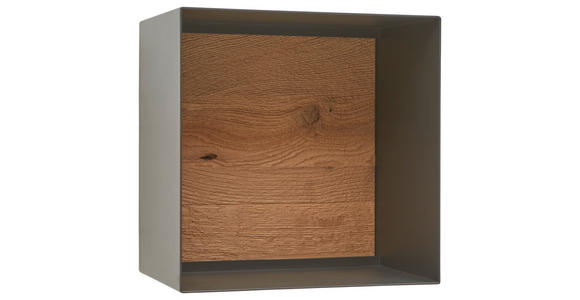 REGALELEMENT 35/35/24 cm Eichefarben, Titanfarben - Eichefarben/Titanfarben, Natur, Holz/Metall (35/35/24cm) - Valnatura