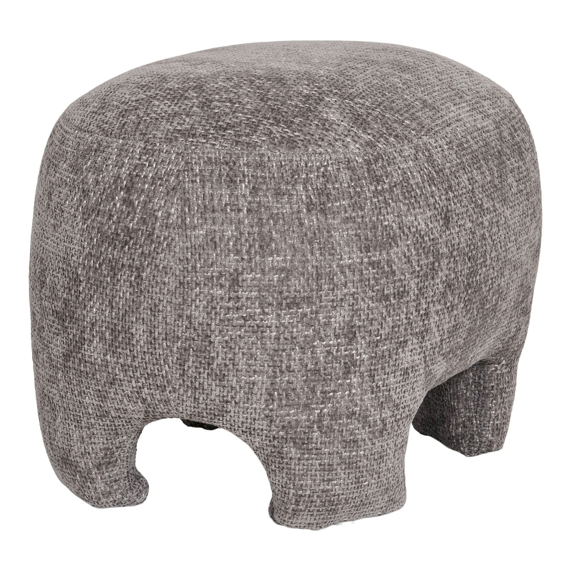 POUF in Textil Grau  - Grau, Basics, Textil (53/38/41cm)