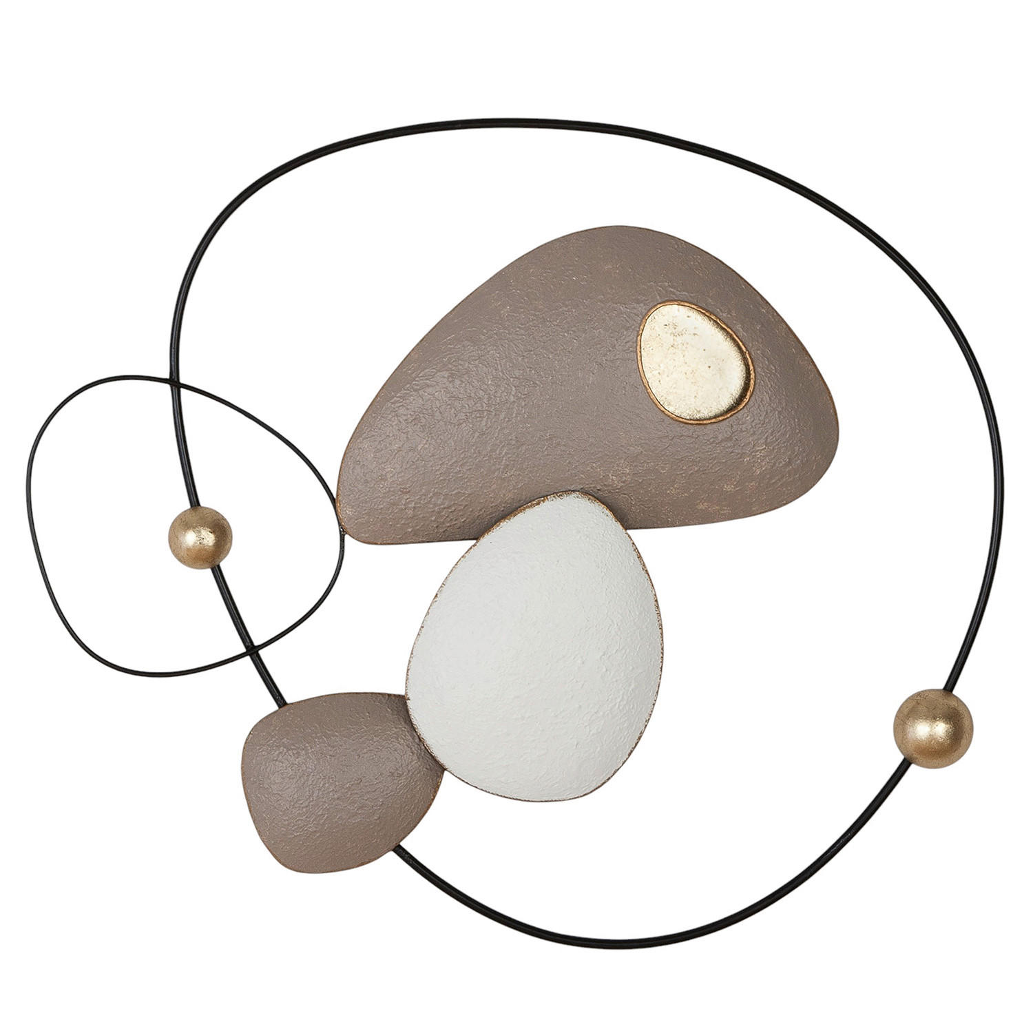 METALLBILD Abstraktes  - Beige/Goldfarben, LIFESTYLE, Metall (60/52/5cm)