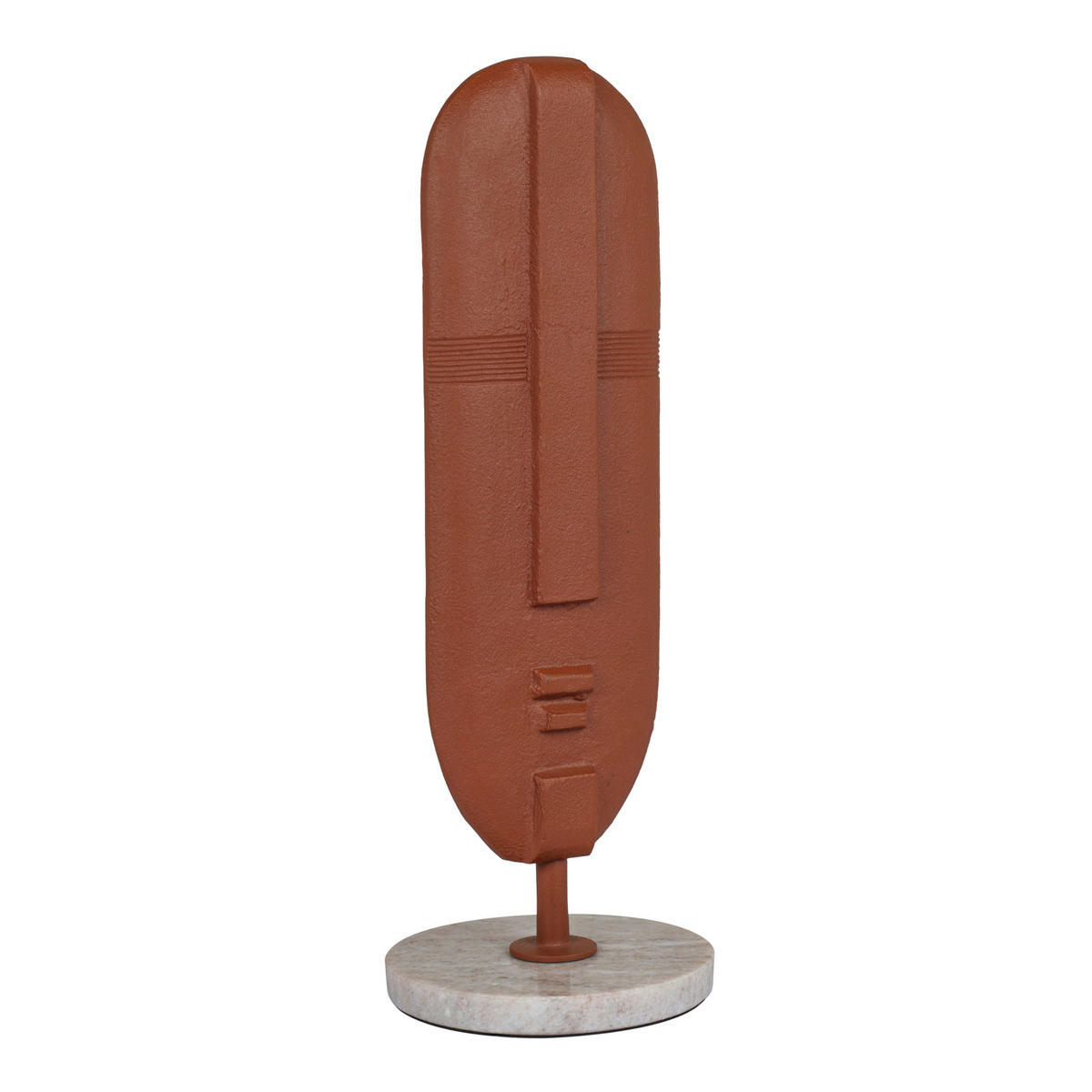 SKULPTUR - Braun, Basics, Stein/Metall (13/37/13cm)