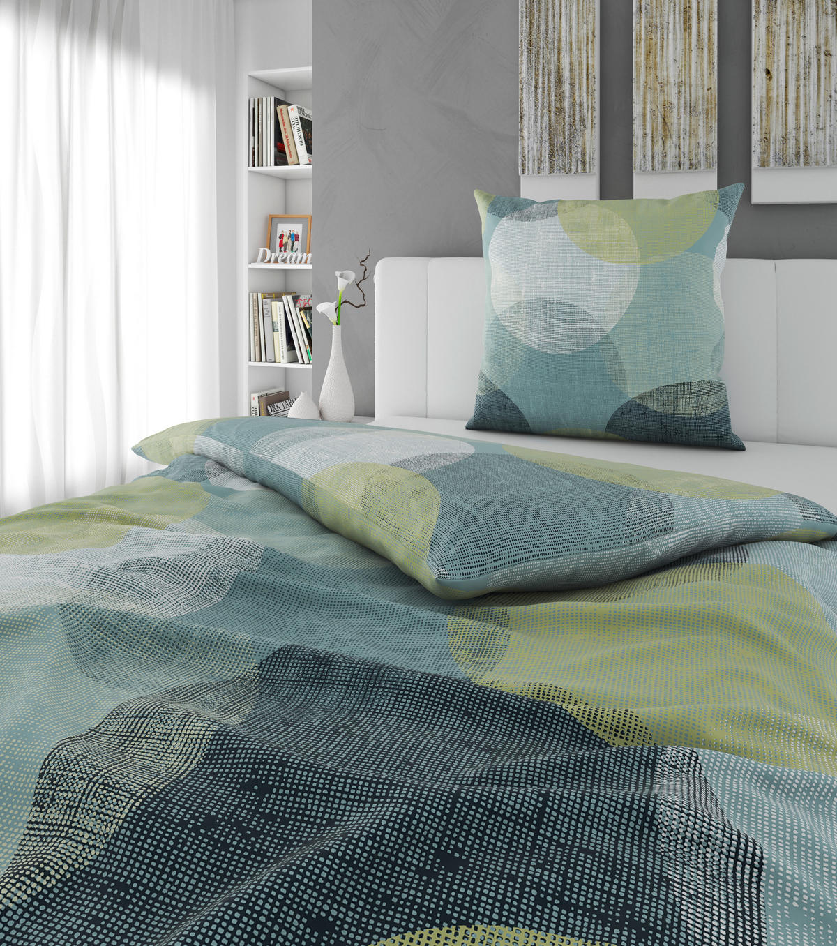 BETTWÄSCHE Flanell 155/220 cm  - Türkis, Textil (155/220cm) - Esposa