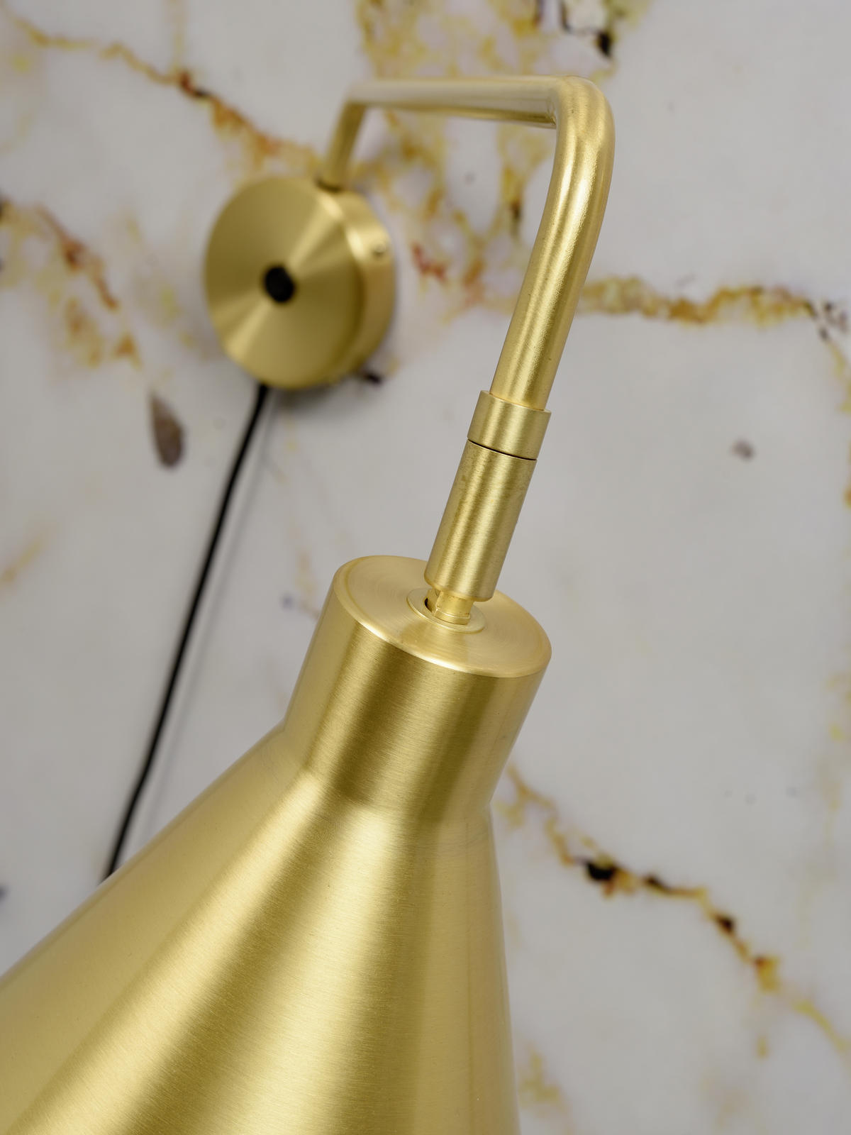 WANDLEUCHTE Lyon 25/68 cm   - Goldfarben, Design, Metall (25/68cm) - It's about Romi