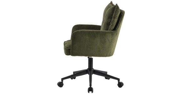 DREHSTUHL Webstoff Grün, Schwarz  - Schwarz/Grün, Design, Kunststoff/Textil (58/84,5/92/64cm) - Carryhome