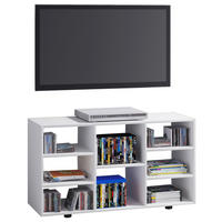 TV-BÄNK 114/60/40 cm  - vit/svart, Modern, trämaterial/plast (114/60/40cm) - MID.YOU