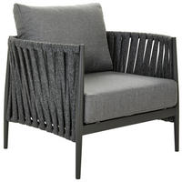 LOUNGESESSEL Anthrazit Aluminium  - Anthrazit, Design, Textil/Metall (91/68/81cm) - Amatio Select