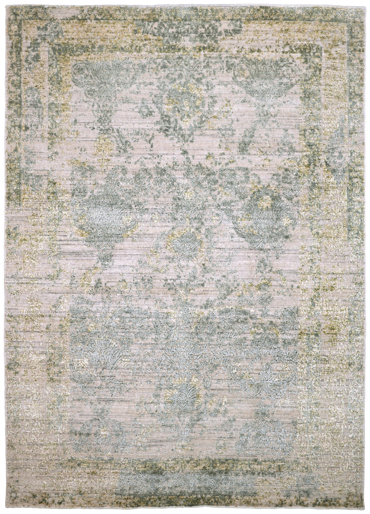 ORIENTTEPPICH  Wohnzimmer 180/120 cm Mantra Grün, Beige rechteckig  - Beige/Grün, Design, Textil (180/120cm) - Cazaris
