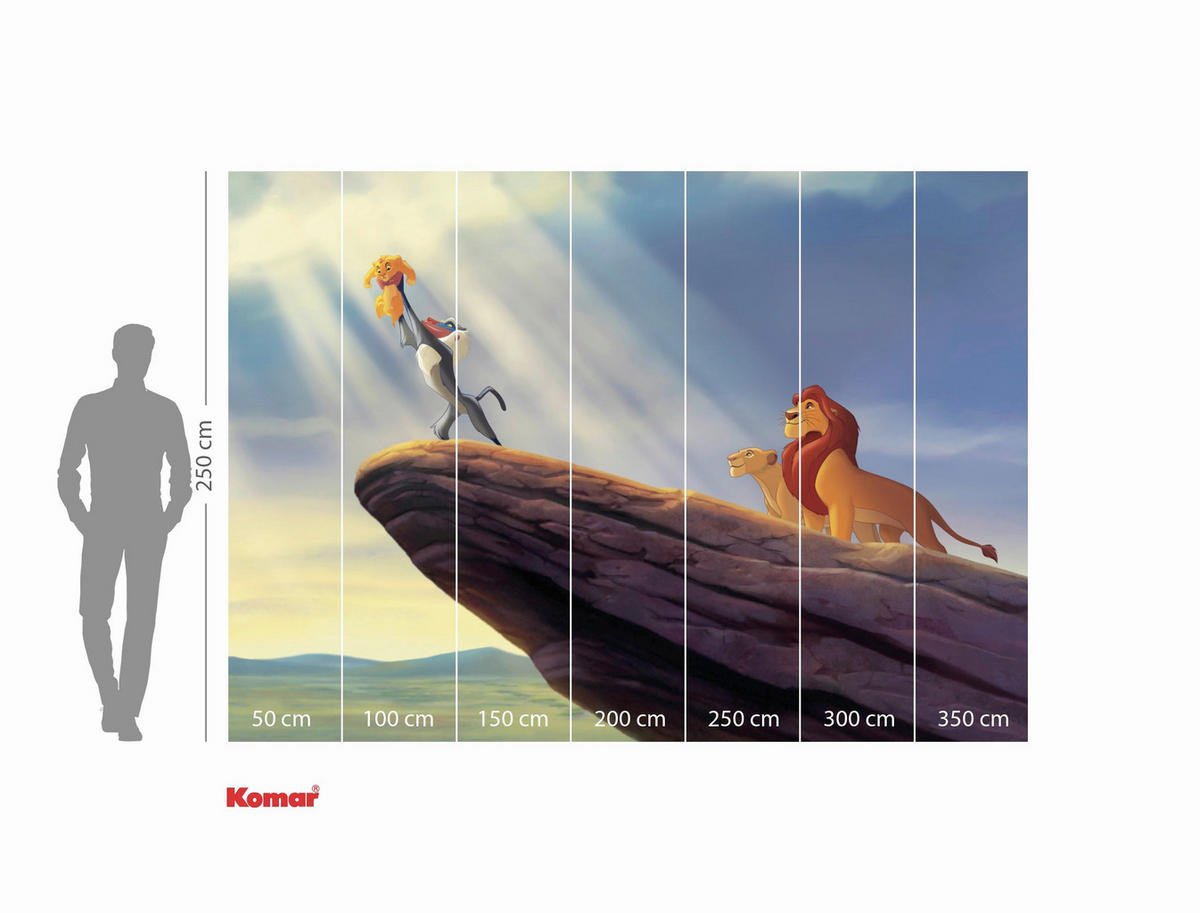 FOTOTAPETE THE LION KING THE NEW KING  - Blau, Design, Textil (350/250cm) - Disney
