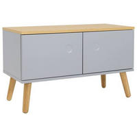 GARDEROBENBANK Dot  in 79/48/37 cm  - Eichefarben/Grau, Design, Holz/Holzwerkstoff (79/48/37cm)
