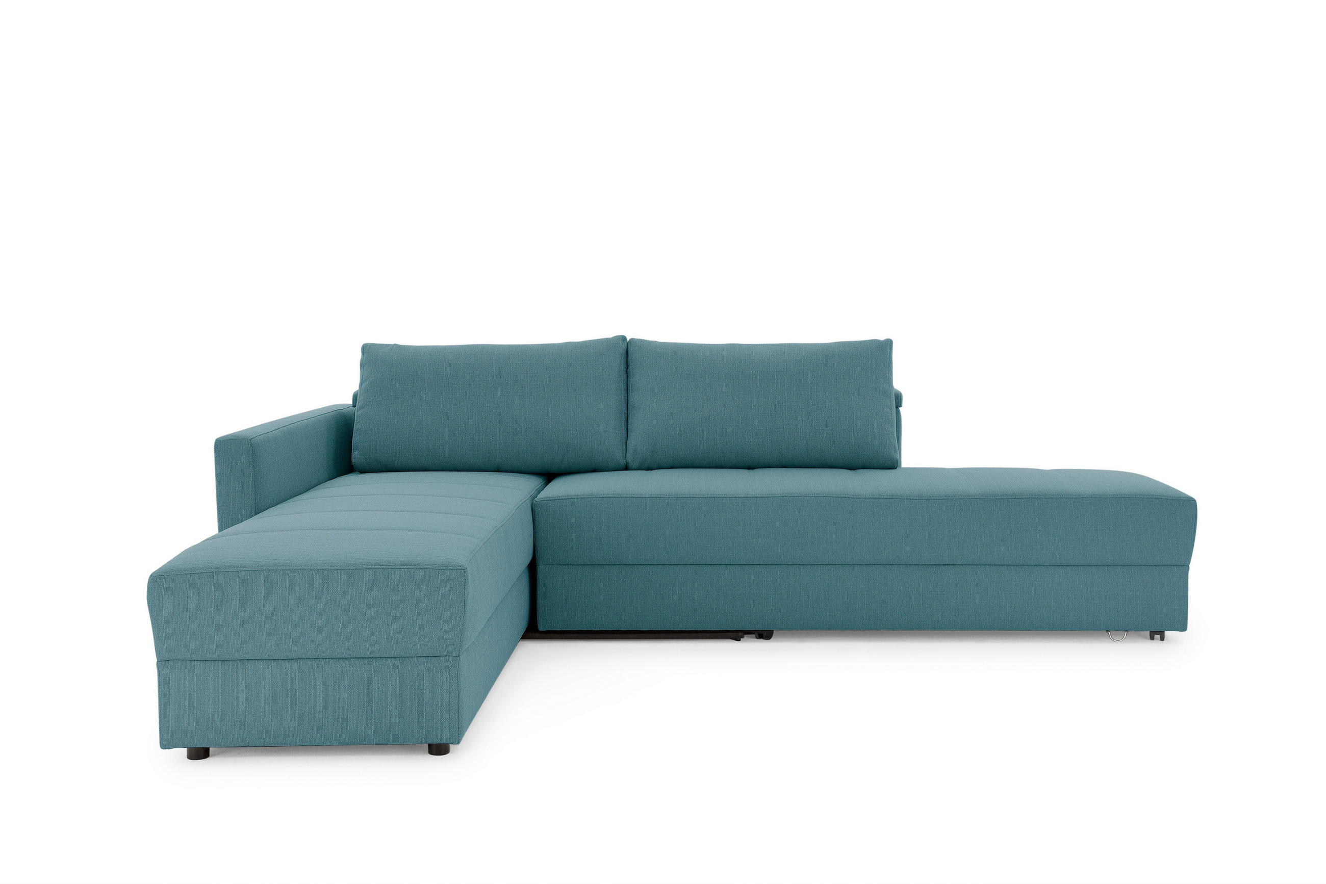 ECKSOFA LOOKS III Petrol Webstoff  - Petrol/Schwarz, Design, Kunststoff/Textil (287/229cm) - LOOKS by W.Joop