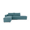 ECKSOFA LOOKS III Petrol Webstoff  - Petrol/Schwarz, Design, Kunststoff/Textil (287/229cm) - LOOKS by W.Joop