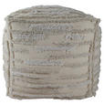 HOCKER in Textil Beige  - Beige, Design, Textil (45/45/45cm) - Xora