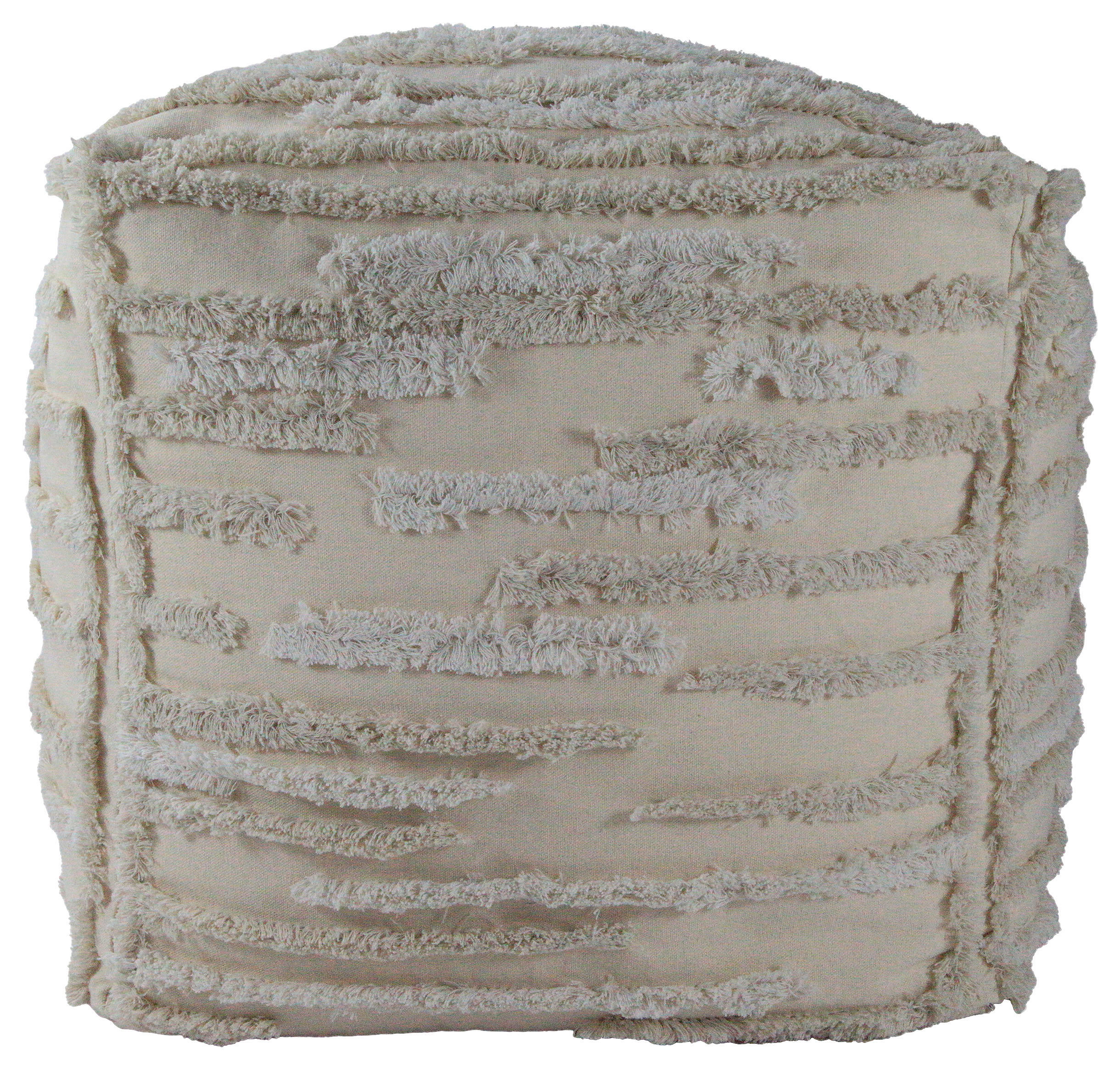 HOCKER in Textil Beige  - Beige, Design, Textil (45/45/45cm) - Xora