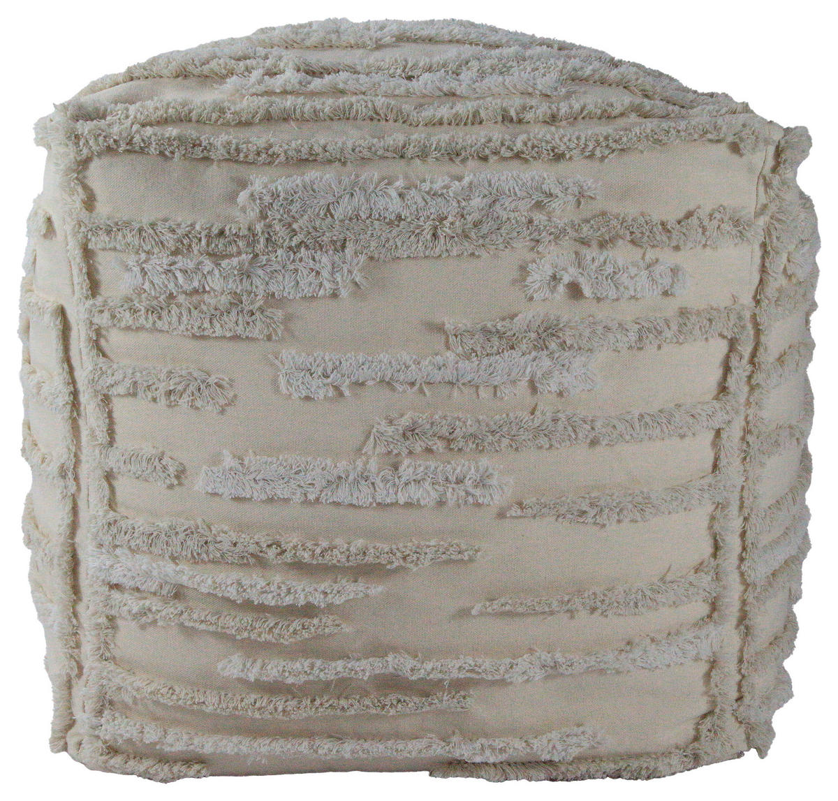 HOCKER in Textil Beige  - Beige, Design, Textil (45/45/45cm) - Xora