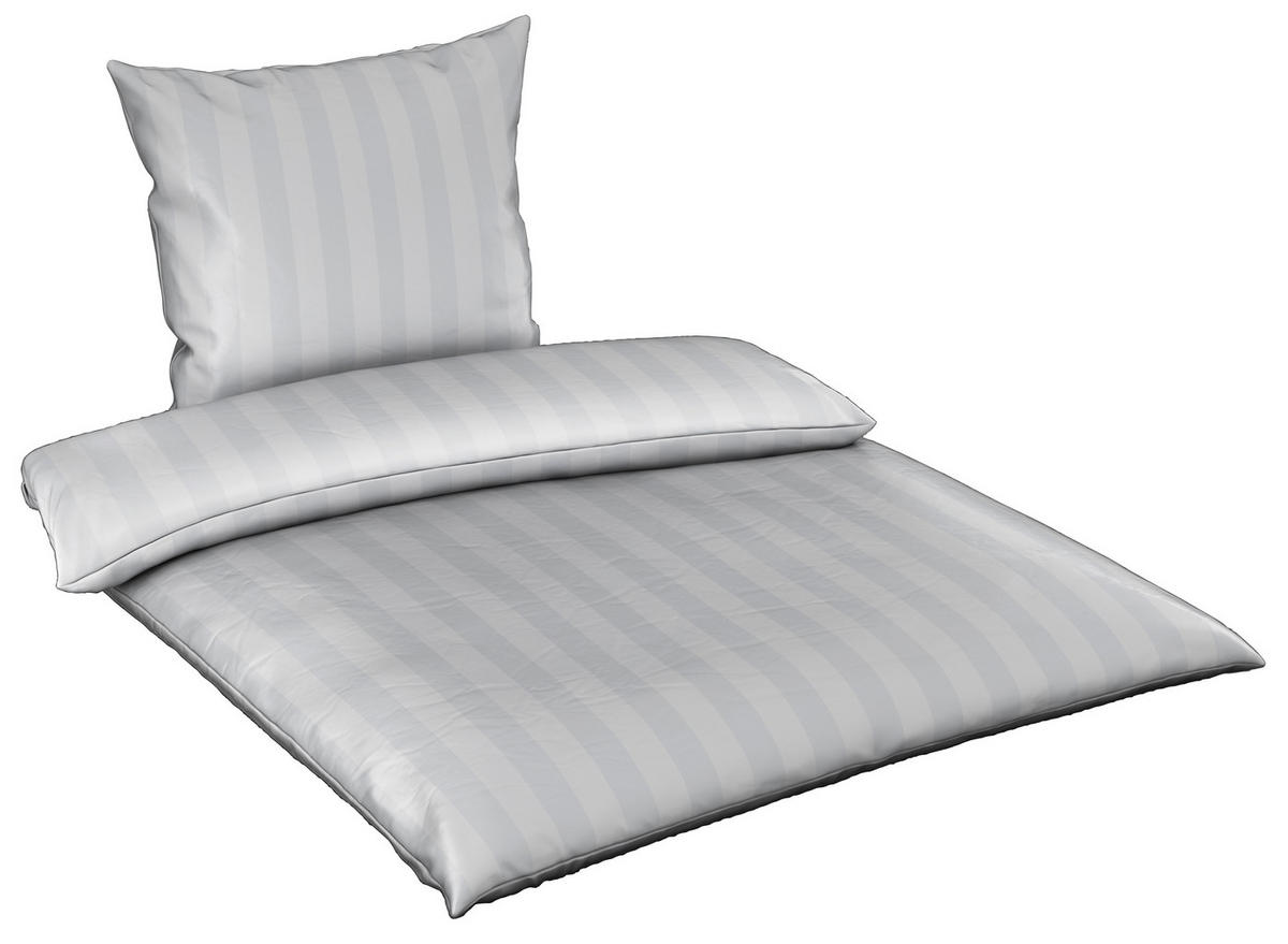 BETTWÄSCHE Satin 155/220 cm  - Silberfarben, Textil (155/220cm) - Dieter Knoll