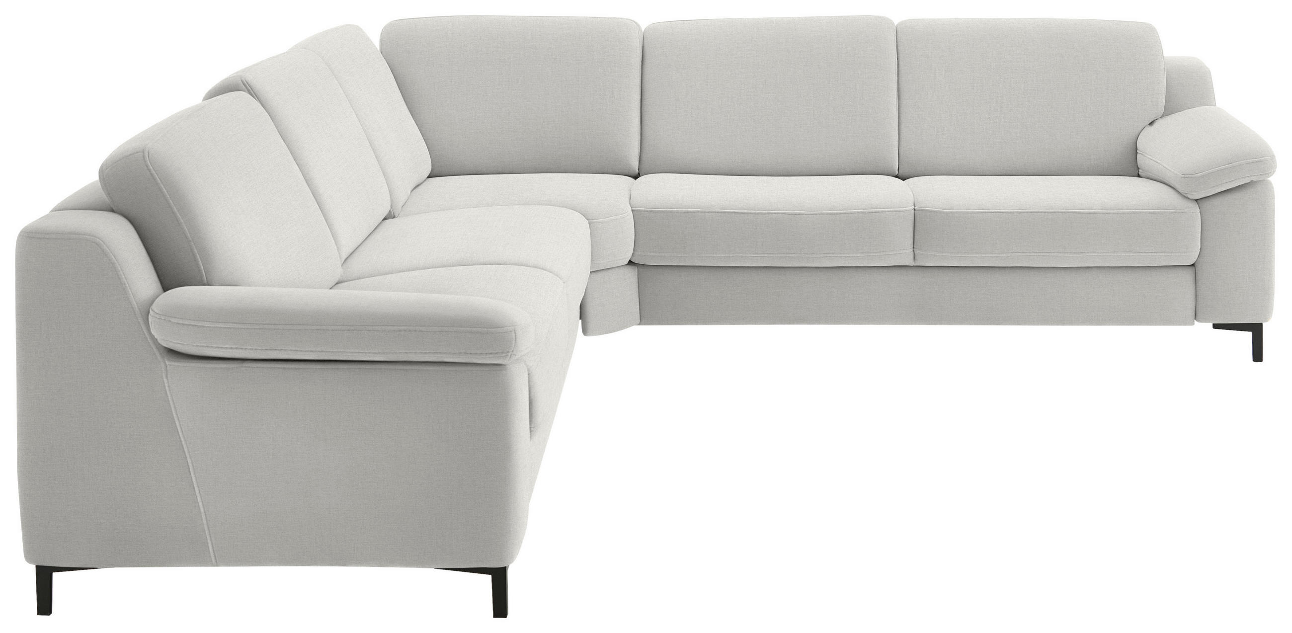 ECKSOFA Chenille Naturfarben  - Schwarz/Naturfarben, Design, Textil/Metall (278/278cm) - Valdera