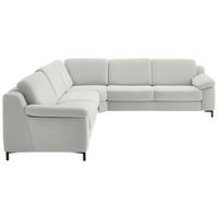 ECKSOFA Chenille Naturfarben  - Schwarz/Naturfarben, Design, Textil/Metall (278/278cm) - Valdera