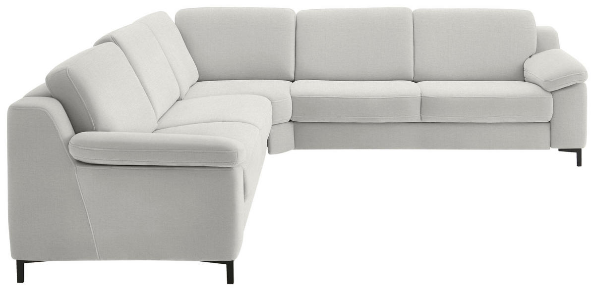 ECKSOFA Chenille Naturfarben  - Schwarz/Naturfarben, Design, Textil/Metall (278/278cm) - Valdera