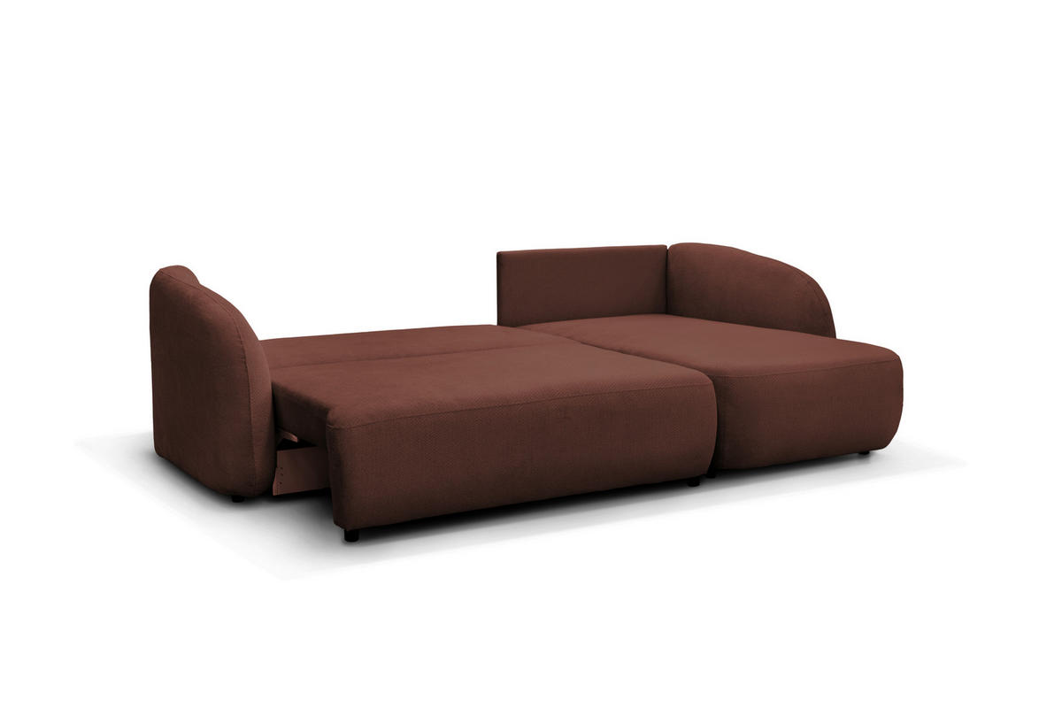 ECKSOFA PORTO Rot  - Rot/Schwarz, Design, Textil (270/154cm) - MID.YOU