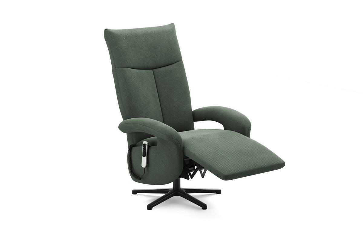 SESSEL in Flachgewebe Grün  - Schwarz/Grün, Konventionell, Textil/Metall (74/112/82cm) - Sit & More