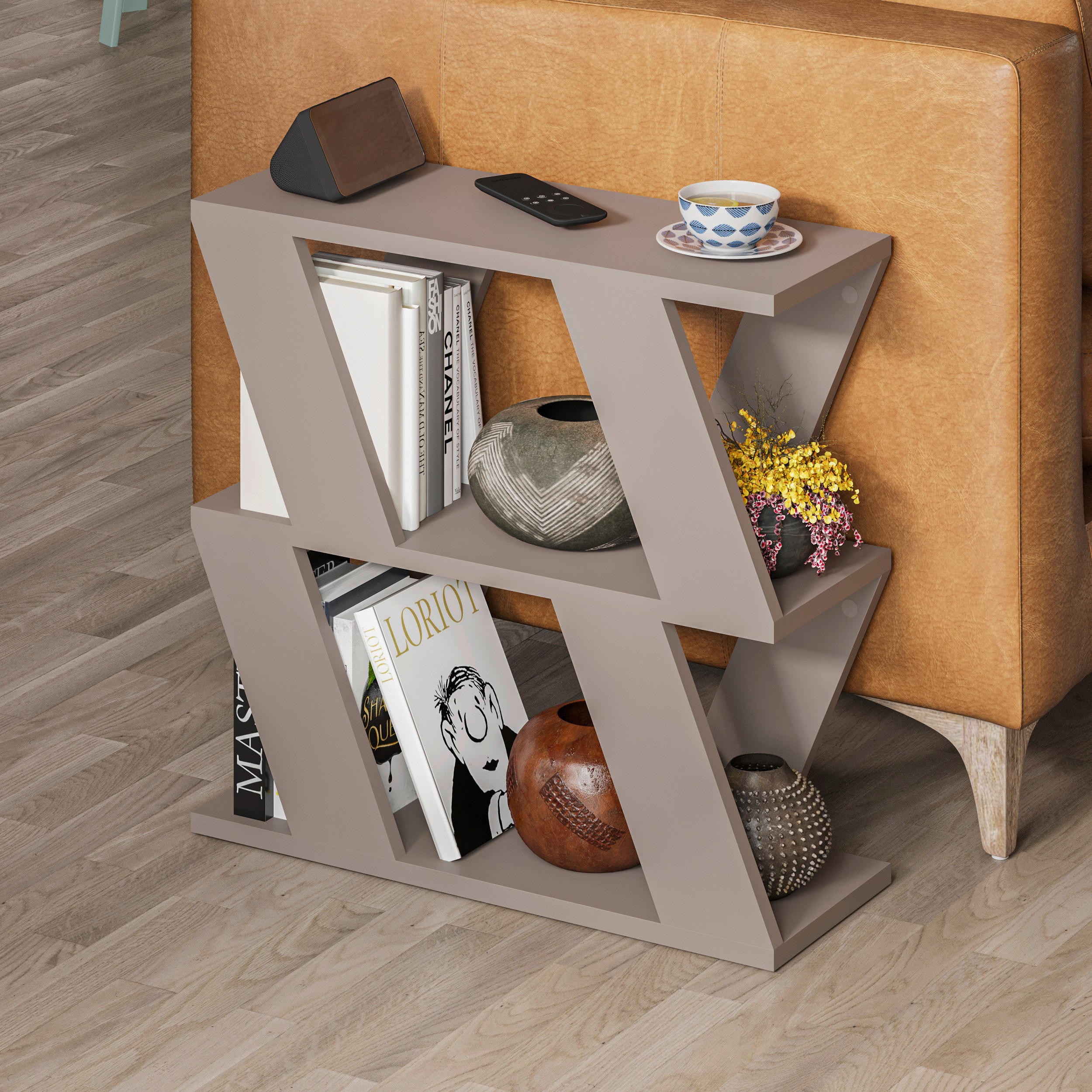 SIDOBORD i trämaterial  - beige, Design, trämaterial (60/56/22cm) - Livetastic