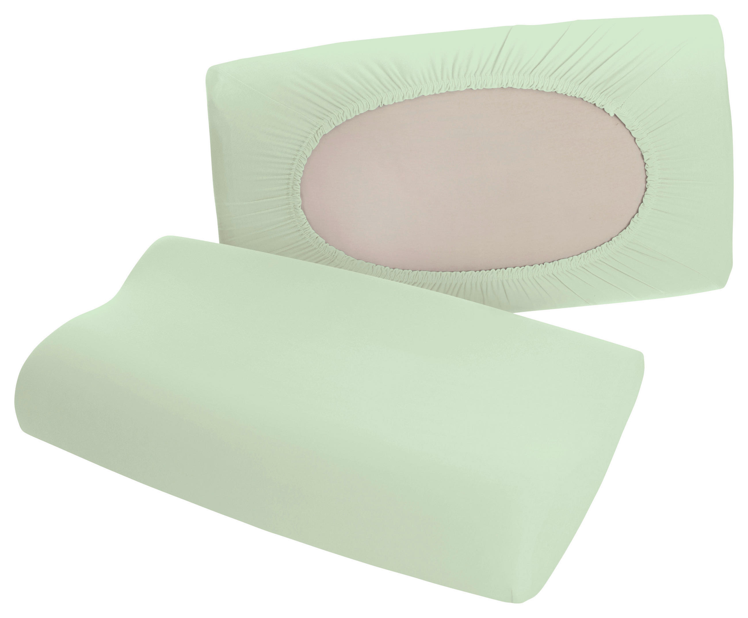 Schlafgut Kopfkissenbezug Pure Hellgrün 40-70x40-90 cm